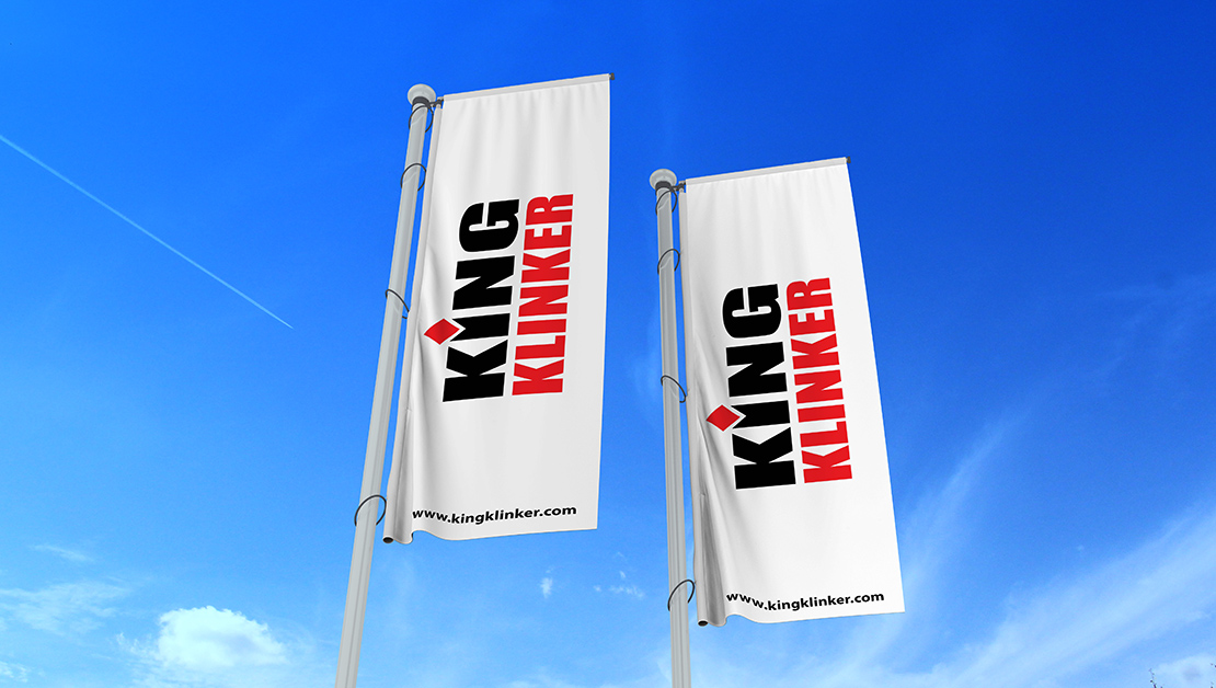 Pionowa flaga King Klinker