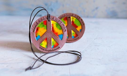 Ceramic peace medallions
