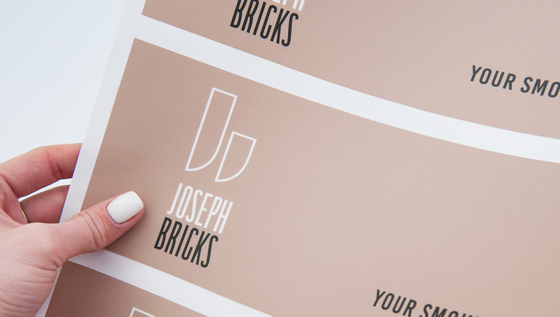 Joseph Bricks self-adhesive box labels