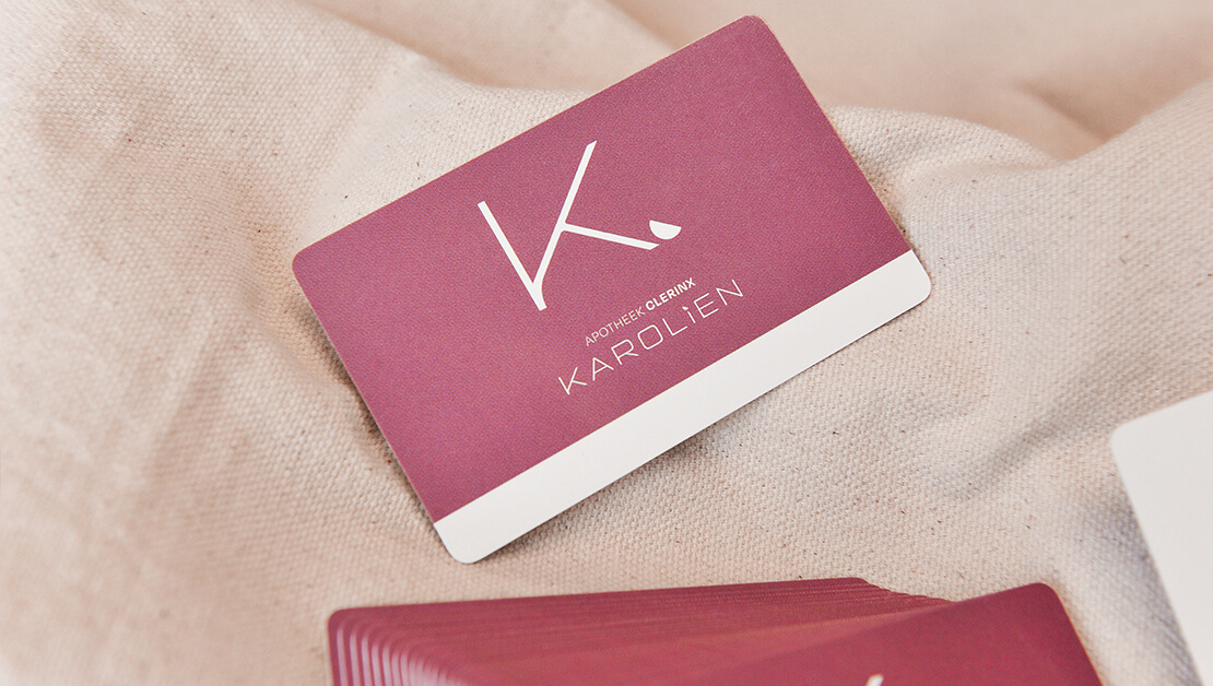 Karolien plastic customer loyalty cards with bar codes
