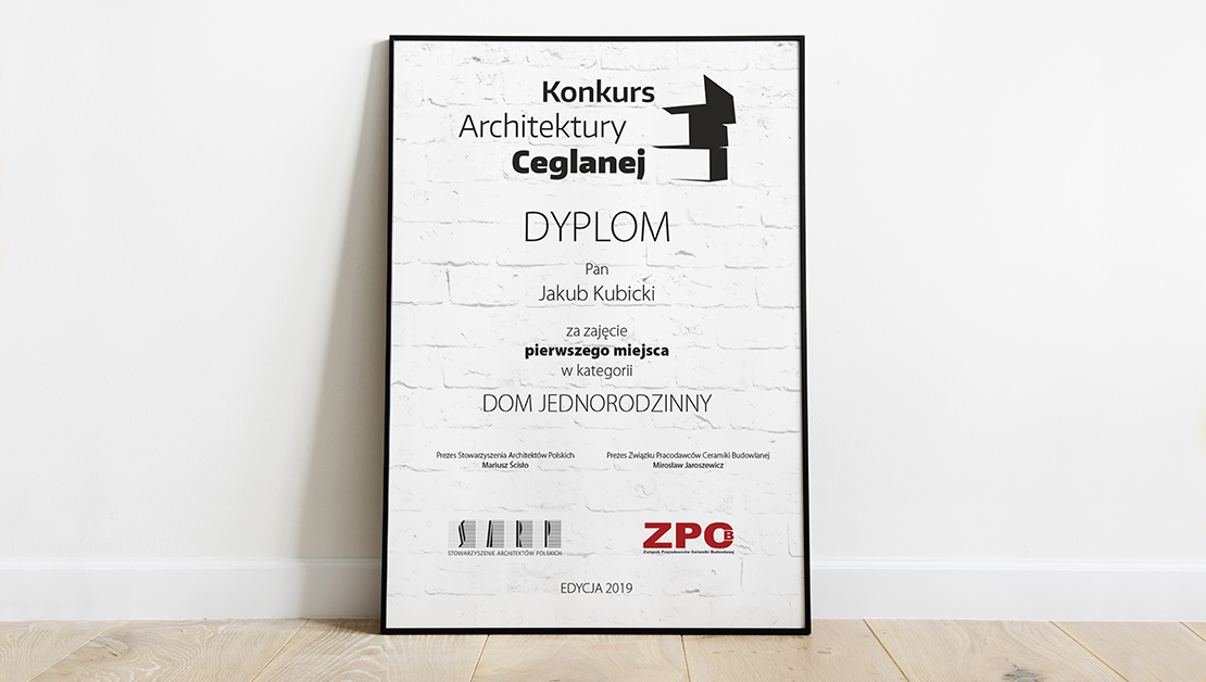 Diploma for the winner of the Brick Architecture Competition