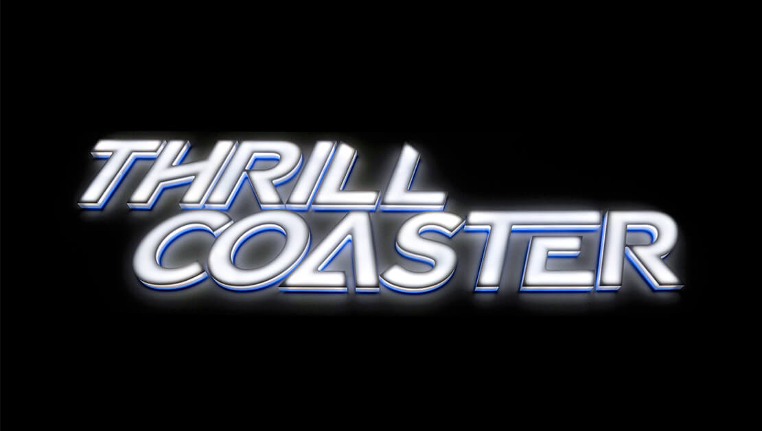 Świecące logo Thrill Coaster