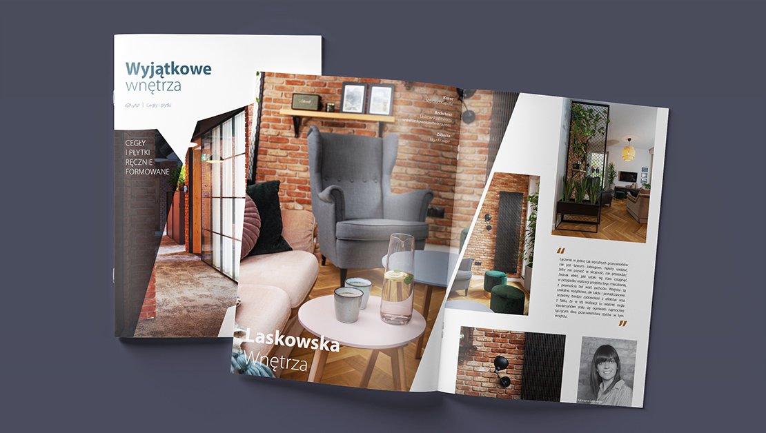 Catalogue with inspirations of brick interior architecture using Vandersanden products